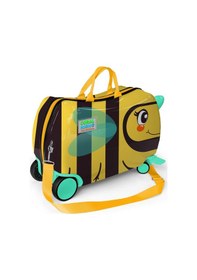 Resim Coral High Kids Sarı Siyah Arı Desenli Otur-çek Çocuk Valizi 16363 Sarı - Siyah 