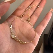 Resim 1 Adet Şık Kadınlar için Hafif Lüks Göz Taşlı Bileklik - Oval Boncuklar ve Sferik Süslerle Altın Tonlu Zincir, Doğum günlü Düşen Tatil Partileri Evliliy Anneler Gibi İhtiyacınız Olan Her Yerde Giymek Üzere Uygulayabilecek Çok Amaç üründe Vintage Tarz şekilde Tasarlamıştır. (Güzelligi Korur) 