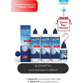 Resim Tto Bleffaritto Lens Solüsyonu 360 Ml 3’lü Set + 60 Ml Çanta Boy Lens Solüsyonu 