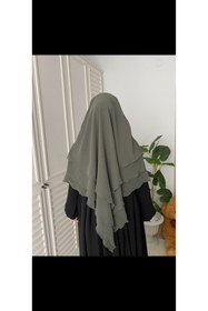 Resim Hijab 3 katlı kısa sufle tesettür khimar hac umre 