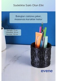 Resim Kalemlik Masa Kalemliği Organizer Kalemlik Siyah Renk Model 76 Çok Renkli 