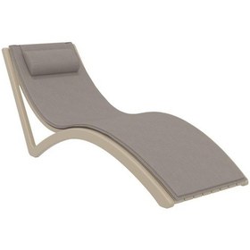 Resim Omnipazar Trk-087 Siesta Minderli Yastıklı Lüks Ergonomik Slim Şezlong Kum Gri Kum Gri 