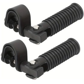 Resim Hightower Siyah Vintage Pedallar: Ayarlanabilir Dayanıklı Katlanır Motosiklet Ayaklıkları Yay Mekanizmalı 