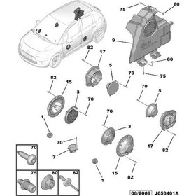 Resim Citroen C3 A51 Hoparlör Seti 6562.Ac 6562.Ae Tweeter Hariç 