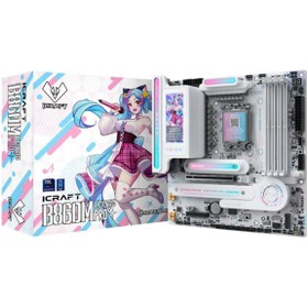 Resim MAXSUN mxn-80 İCraft B860M Cross PRO WIFI LGA1851 DDR5 8000Mhz M.2 HDMI mAtx Intel Anakart Beyaz 