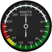 Resim Ex Patch Uçak Hava Hızı Göstergesi Peç Patch 8 Cm 