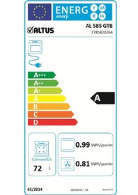 Resim Altus AL 585 GTB 65 LT Ocaklı Solo Fırın 