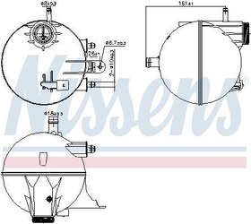 Resim NISSENS 996295 | Radyatör Yedek Su Deposu Mercedes W169-245 