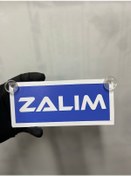 Resim Mavi Renk Üzeri Beyaz Renk Zalım Yazılı Vantuzlu Cam Süsü 