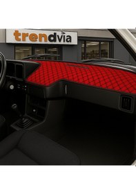 Resim Tofaş Şahin Doğan Kartal Alçak Ön Göğüs Kırmızı-siyah Torpido Kılıfı / Mavi-siyah Boyun Yastığı 