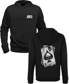 Resim Alfa Tshirt Joker Baskılı Siyah Ön Arka Baskılı Çocuk Sweatshirt 