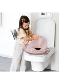 Resim Büro Ev Tuvalet Klozeti İçin Pembe Kulplu Çocuk Adaptörü Diğer 