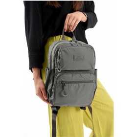 Resim Unisex Sırt Çantası Paraşüt Kumaş Hafif Çok Cepli Yağmur İtici Kumaş 34 24 Cm 571 Collection Gri 