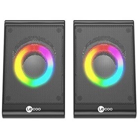 Resim Lenovo Lecoo DS100 Hoparlör 1+1 USB RGB Siyah 