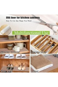 Resim STOREMAX Kaydırmaz Raf Örtüsü Eva 45cm x 10metre Şeffaf Çekmece İçi Buzdolabı Kitaplık Kaymaz Örtü Astar Altl 