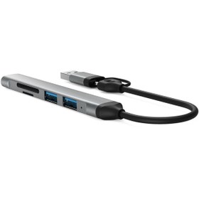 Resim schitec 5in1 Usba Ve Type-c To Usba 3.01, Tf, Sd Çoklayıcı Hub Adaptör 