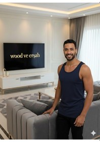 Resim Lüx Wood 3 Adet Erkek Lüx Pamuk Penye Atlet Premium Rahat Lüx Erşah Lacivert 