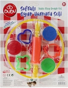 Resim BuBu Sofralı Oyun Hamuru Seti ve 3x15gr Hamur OH0002 Sarı Masa 