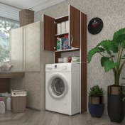 Resim Kenzlife çamaşır makinesi dolabı veronika cvz 180*066*20 banyo çift kapaklı arkalıksız 