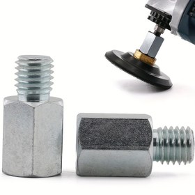Resim 1 adet AngIe Öğütücü Adaptörü - Dayanıklı Çelik, M14 Dişi - M10 Erkek & Ters Çevirme, Endüstriyel Donanım, Parlatma Pedleri & Matkap Gövdeleri için Mükemmel, Atölyelerde / DIY Projelerinde Çok Yönlü Kullanım, Profesyoneller & Hobiler için 