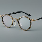 Resim Funky Retro Yuvarlak Metal Çerçeve Gözlükler - Noel, Sevgililer Günü ve Daha Fazlası İçin Mükemmel | Şık Erkek Moda Aksesuarı 