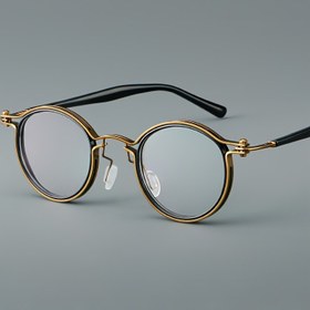 Resim Funky Retro Yuvarlak Metal Çerçeve Gözlükler - Noel, Sevgililer Günü ve Daha Fazlası İçin Mükemmel | Şık Erkek Moda Aksesuarı 