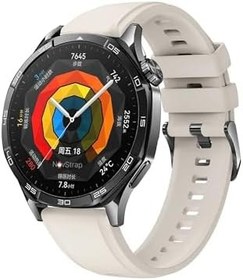 Resim NovStrap Huawei Watch Gt6-Gt5-Gt4-Gt3-Gt2 46mm Pro/Se ile Uyumlu Kordon 22mm Easy Band Lansman Silikon Kayış BEJ KREM 