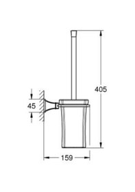 Resim Grohe Grandera Tuvalet Fırçalığı - 40946ıg0 Gri 