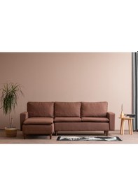 Resim Lungo Modüler Köşe Koltuk Takımı L Koltuk - Açık Kahve Kahverengi 