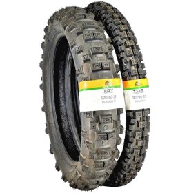Resim Mondial Honda Yamaha Hero X Pulse 120/80-18 Ve 90/90-21 Tt Tubetype Lastik Seti 