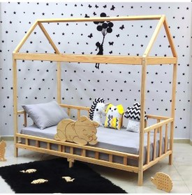 Resim Markaawm Markaawm Çocuk Karyola Doğal Çam Montessori Yatak Bebek Beşiği 