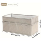 Resim Gaojunshop01 Beige Çok Amaçlı Katlanır Masa Düzenleyici Mesh Cep Çok Fonksiyonlu Organizer 