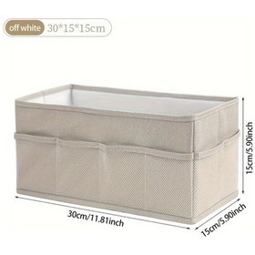 Resim Gaojunshop01 Beige Çok Amaçlı Katlanır Masa Düzenleyici Mesh Cep Çok Fonksiyonlu Organizer 