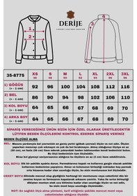 Resim Derije Mbappe Hakiki Deri Erkek Kestane Karartma Ceket-Mont 