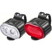 Resim Dashanshop 1 Set Yol Aydınlatma Usb Bisiklet Farı Ön Arka Işık Seti Modları 