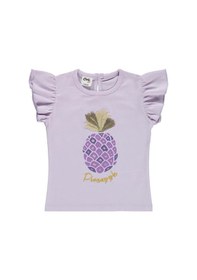 Resim Ananas Baskılı 6-18 Ay Takım - Lila 