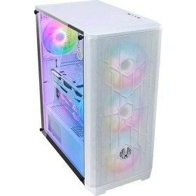 Resim Bitfenix NSE-300-WWGKW-RP4A Nova Mesh SE Beyaz Tempered Glass ARGB 600 W ( 80 PLUS) ATX Kasa 