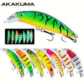 Resim 7 Parça Karışık Renkli Minnow Yem 6g/5.9cm Bas Balığı Avı İçin Yapay Yem 