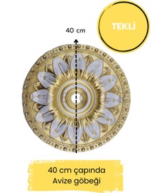 Resim DİECOR Dekoratif Polimer 40 cm Avize Göbeği 