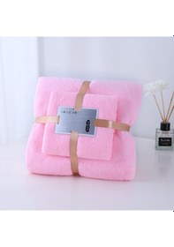 Resim Mufunye Hızlı Kuruyan Yumuşak Cilt Dost Banyo Havlu Seti Pembe - Ev, Hediye, Toplu Satış İçin El Ve Banyo Havlusu Kombinasyonu 