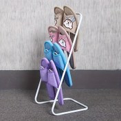 Resim Kompakt Demir Ayakkabı Rafı - Çok Katmanlı, Çıkarılabilir & Süzülebilir Tasarım, Ofis, Banyo, Yatak Odası & Oturma Odası Depolama için 