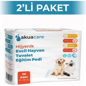 Resim Akuacare Evcil Hayvan Tuvalet Eğitim Pedi 60x90 Cm 30'lu 2 Adet 