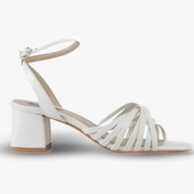 Resim Stato Kadın Topuklu Sandalet Kırık Beyaz Beyaz 