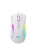 Resim Havit Gamenote Ms1033 Rgb Uyumlu 8000 Dpı Ayarlanabilir Ağırlıklı Beyaz Gaming Makrolu Oyuncu Mouse 
