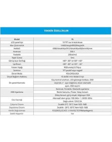 Resim Snrelk 21,5" Sesli Dahili Hoparlör 12V (Kumandalı) Geniş Ekran 75 Hz 5ms (Vga,hdmı) LED Monitör 