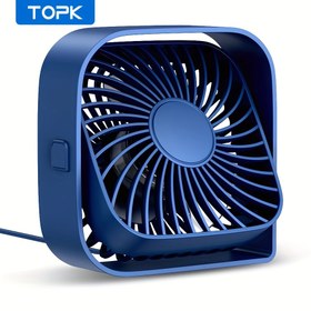 Resim TOPK Mini Masa Fanı, 3 Hızlar 10.16 Cm Küçük USB Taşınabilir Fan, USB Takılan Mini Soğutma Fanı, 360° Dönebilen Sessiz Masaüstü Fanı Ev Ofis Yatak Odası Yurt İçi Dışarıda Yaz Hediyesi 