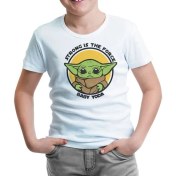Resim Lord T-Shirt Baby Yoda - Strong Beyaz Çocuk Tshirt 