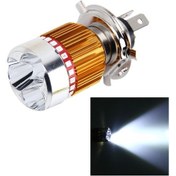 Resim H4 9w 900 Lm 6000k Statik Strobe Işık Motosiklet Far Lambası, 3 Cob Beyaz Işık Lambaları Ve Kırmızı Işık, Işık, Işık, Led Lambalar, Dc 12v 