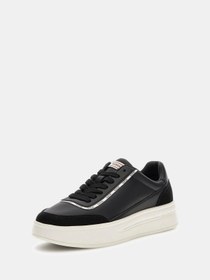 Resim Guess Winno Erkek Siyah Deri Sneaker FMTWI3ELE12-BLACK 