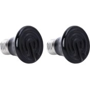 Resim Sanctuary Vault 2x Sıcak 75 W E27 Pet Isıtma Lambası Siyah Kızılötesi Seramik Verici Isı Ampul Pet Brooder Sürüngen Lamba 220-230 V (Yurt Dışından) 